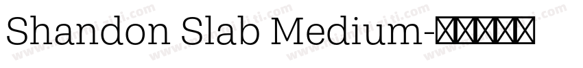 Shandon Slab Medium字体转换